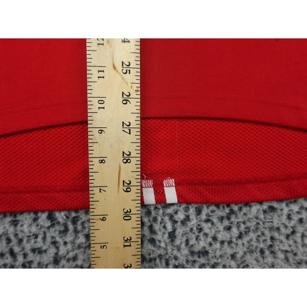 Adidas Cycling Jersey Men Medium Red Good 2004 USA Olympic‎ Team 1/4 Zip AZB001